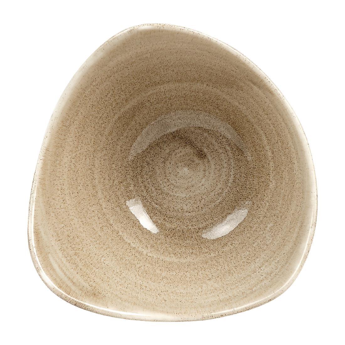 HC796 Churchill Stonecast Patina Antique Triangle Bowls Taupe 153mm (Pack of 12) - JD Catering Equipment Solutions Ltd