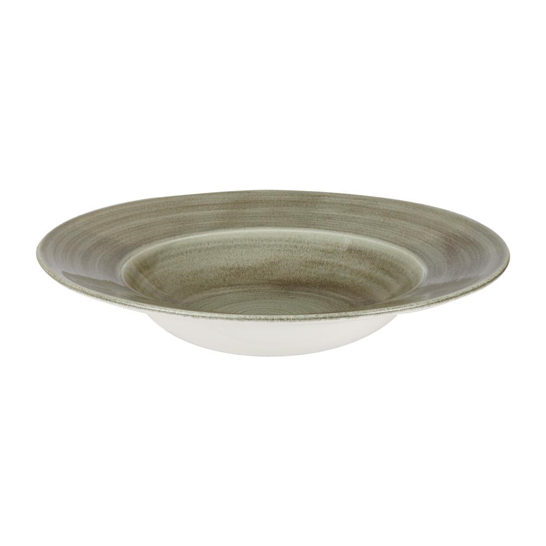 Churchill Stonecast Patina Antique Wide Rim Bowls Green 280mm (Pack of 12) JD Catering Equipment Solutions Ltd