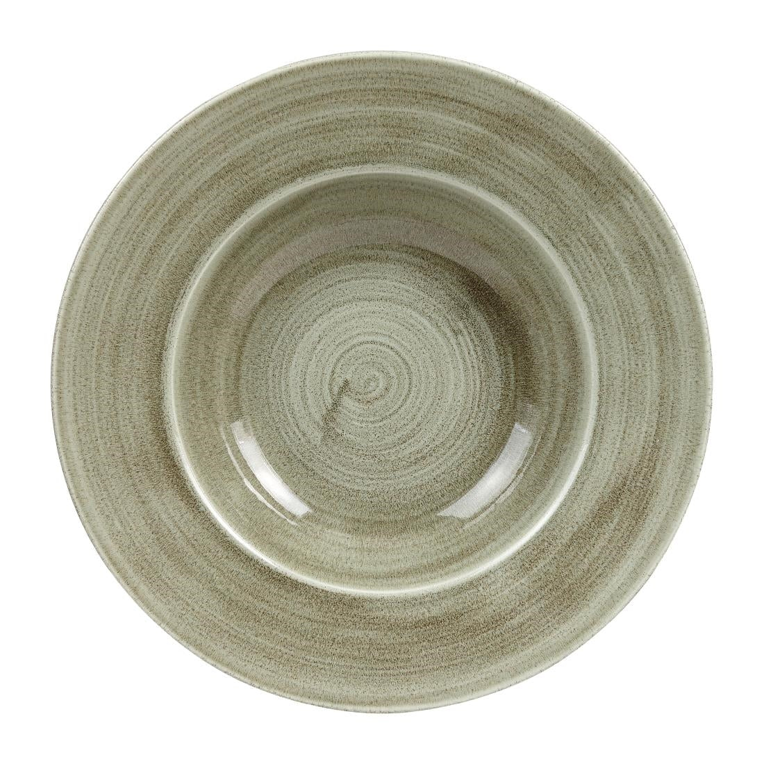 Churchill Stonecast Patina Antique Wide Rim Bowls Green 280mm (Pack of 12) JD Catering Equipment Solutions Ltd