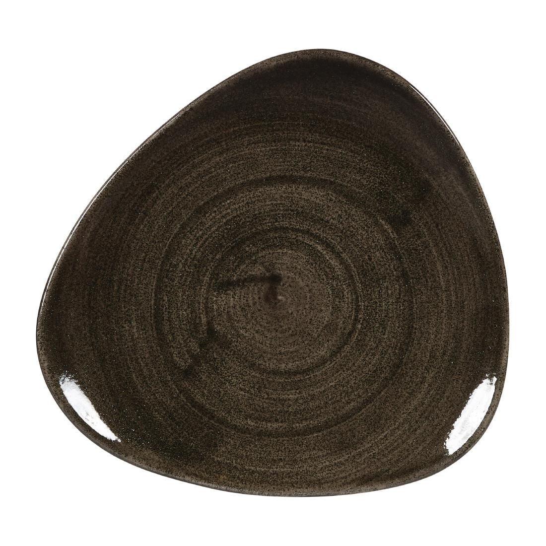 DY908 Churchill Stonecast Patina Lotus Plates Iron Black 192mm (Pack of 12) - JD Catering Equipment Solutions Ltd