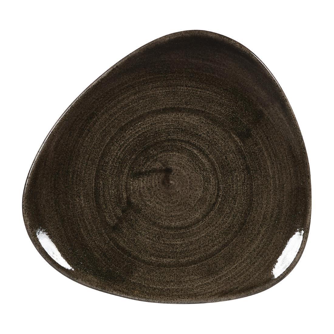 DY908 Churchill Stonecast Patina Lotus Plates Iron Black 192mm (Pack of 12) - JD Catering Equipment Solutions Ltd