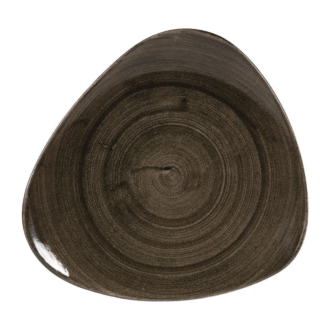 DY907 Churchill Stonecast Patina Lotus Plates Iron Black 311mm (Pack of 6) - JD Catering Equipment Solutions Ltd