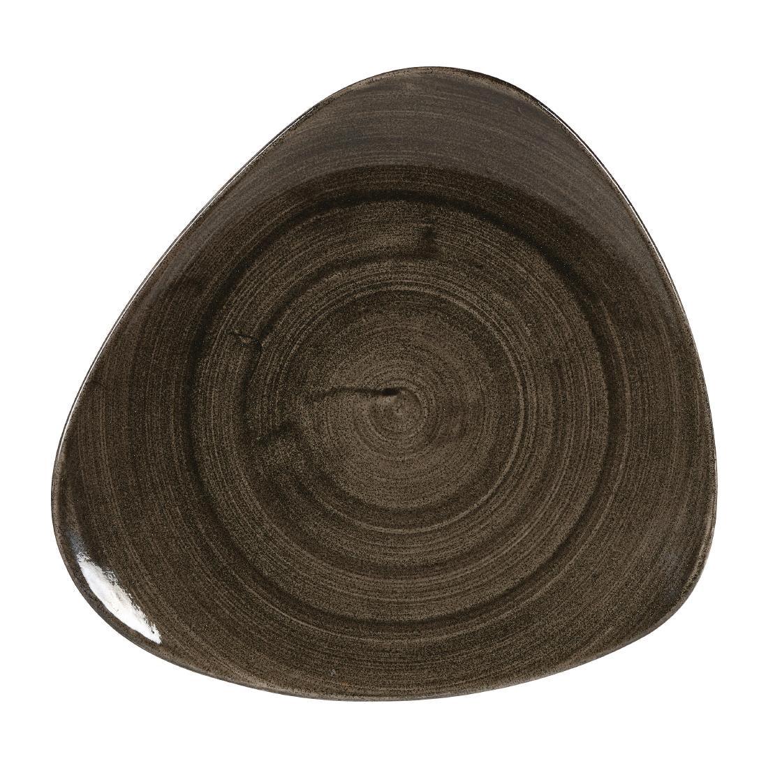 DY907 Churchill Stonecast Patina Lotus Plates Iron Black 311mm (Pack of 6) - JD Catering Equipment Solutions Ltd