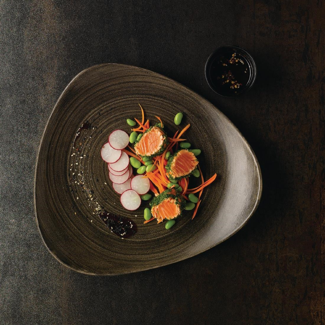 Churchill Stonecast Patina Lotus Plates Iron Black 311mm (Pack of 6) JD Catering Equipment Solutions Ltd