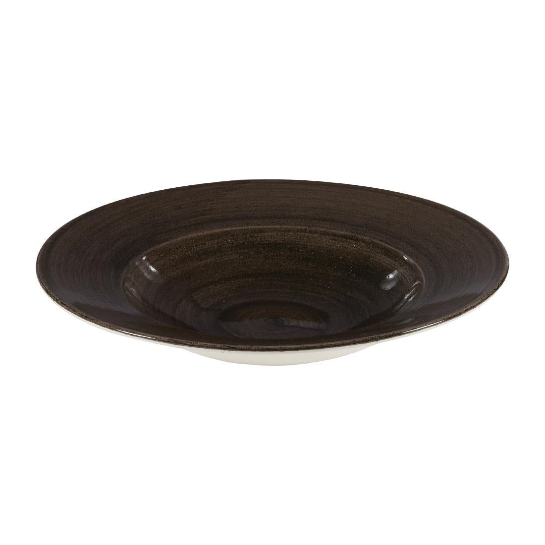 Churchill Stonecast Patina Profile Wide Rim Bowls Iron Black 280mm (Pack of 12) JD Catering Equipment Solutions Ltd