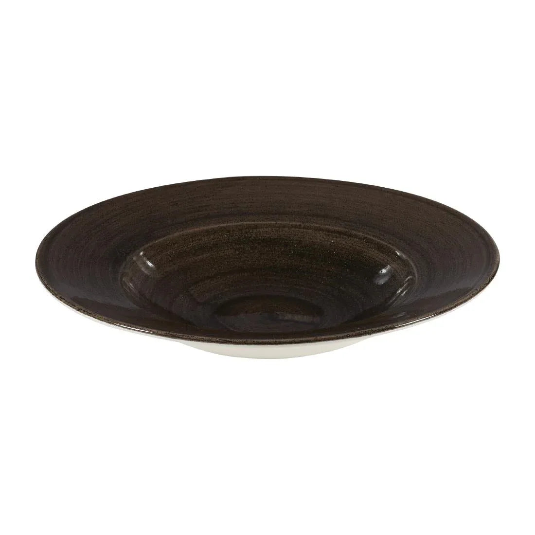 DY909 Churchill Stonecast Patina Profile Wide Rim Bowls Iron Black 280mm (Pack of 12) - JD Catering Equipment Solutions Ltd