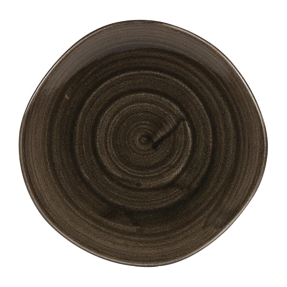 DY906 Churchill Stonecast Patina Round Trace Bowls Iron Black 253mm (Pack of 12) - JD Catering Equipment Solutions Ltd