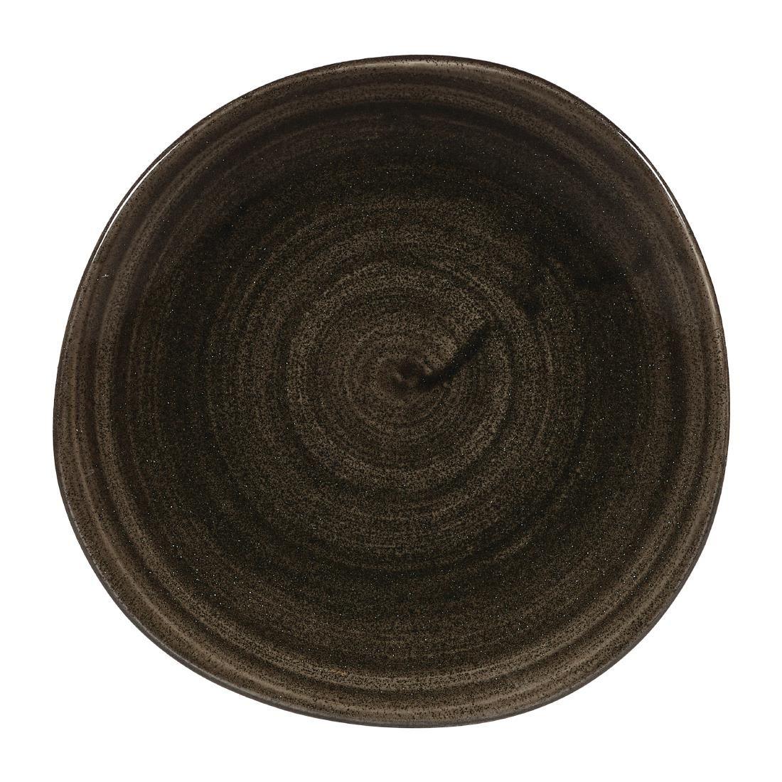 DY904 Churchill Stonecast Patina Round Trace Plates Iron Black 186mm (Pack of 12) - JD Catering Equipment Solutions Ltd