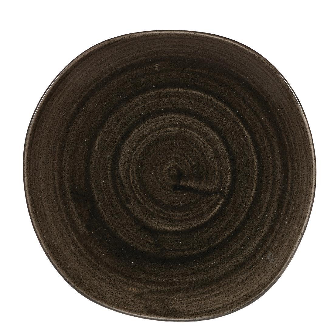 DY905 Churchill Stonecast Patina Round Trace Plates Iron Black 210mm (Pack of 12) - JD Catering Equipment Solutions Ltd