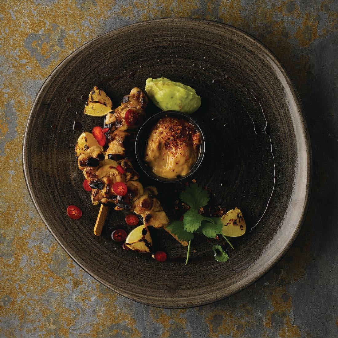 Churchill Stonecast Patina Round Trace Plates Iron Black 210mm (Pack of 12) JD Catering Equipment Solutions Ltd