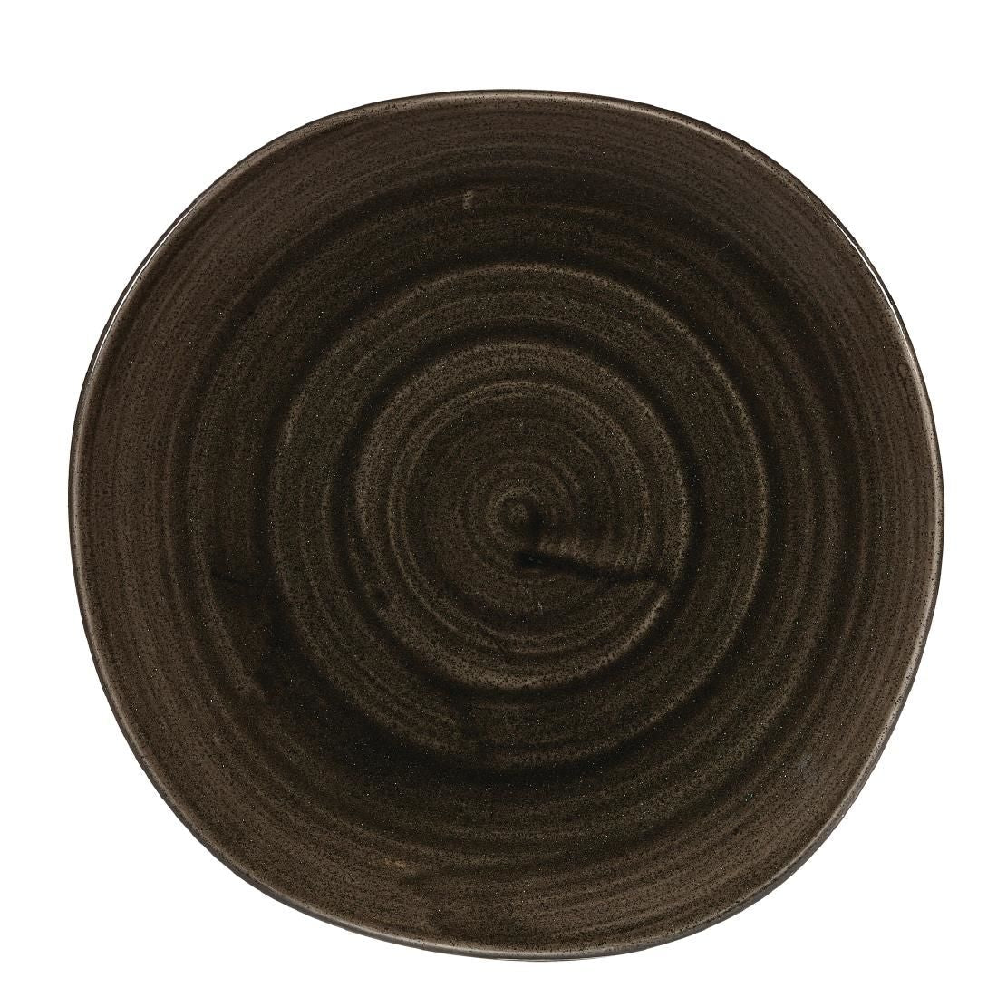 Churchill Stonecast Patina Round Trace Plates Iron Black 210mm (Pack of 12) JD Catering Equipment Solutions Ltd