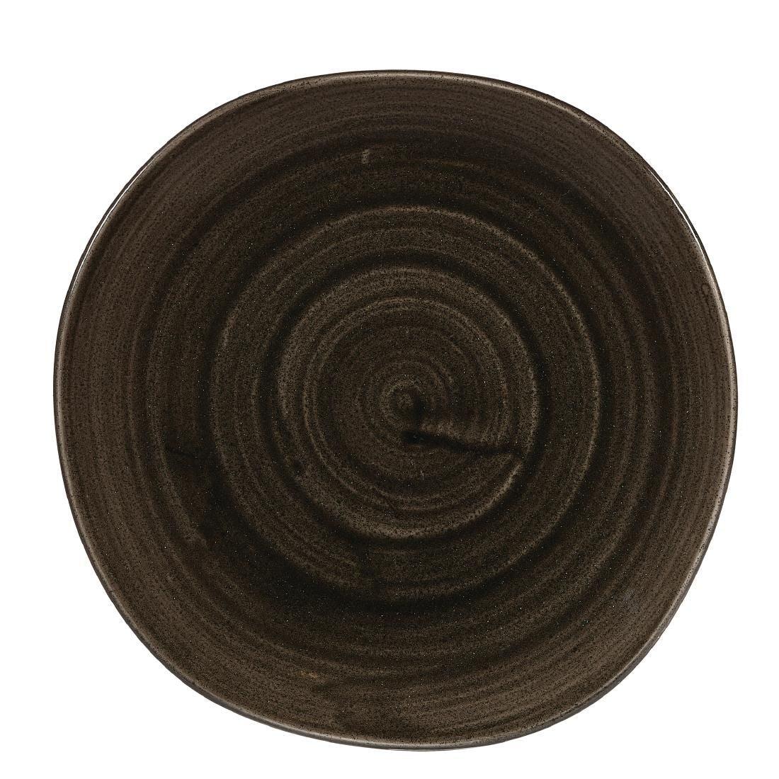 DY905 Churchill Stonecast Patina Round Trace Plates Iron Black 210mm (Pack of 12) - JD Catering Equipment Solutions Ltd
