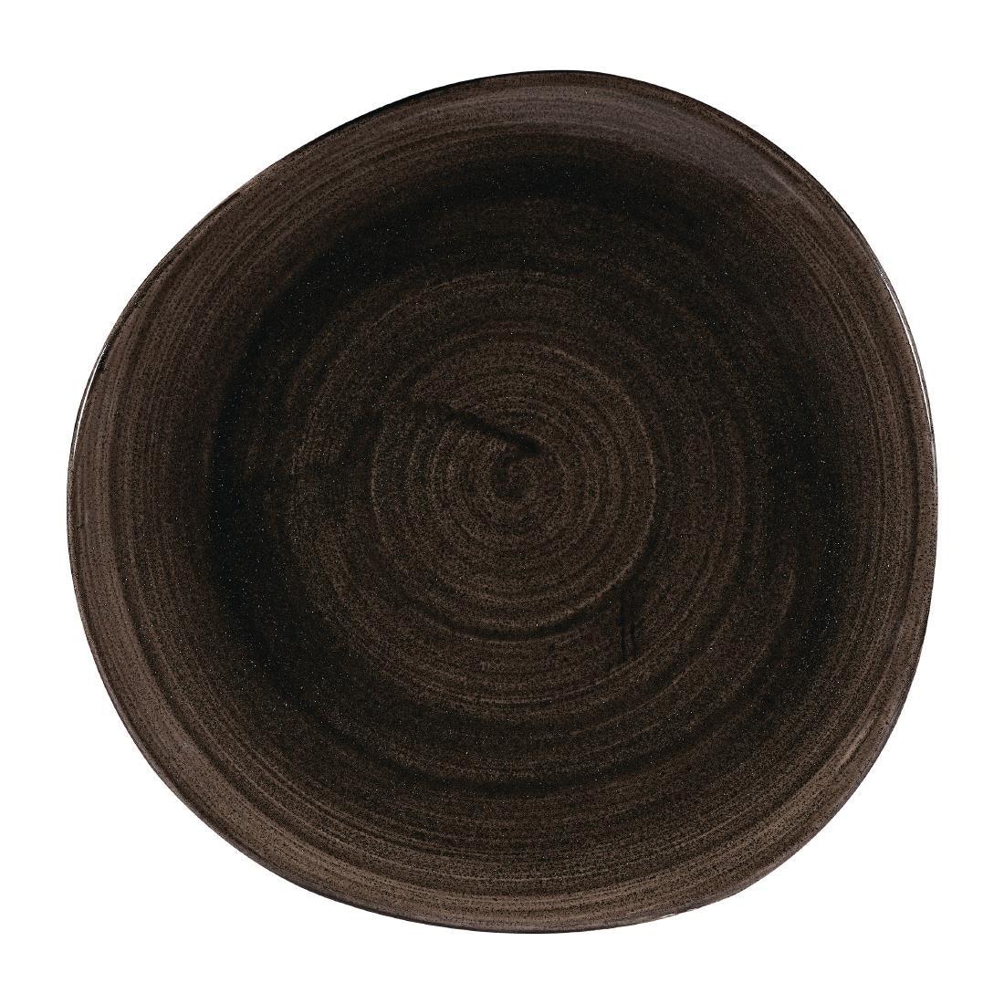 DY903 Churchill Stonecast Patina Round Trace Plates Iron Black 286mm (Pack of 12) - JD Catering Equipment Solutions Ltd