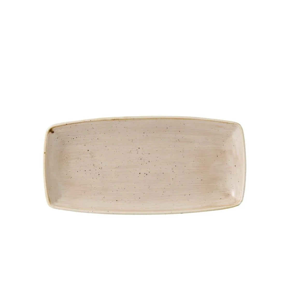 GR944 Churchill Stonecast Rectangular Plate Nutmeg Cream 145 x 295mm - JD Catering Equipment Solutions Ltd