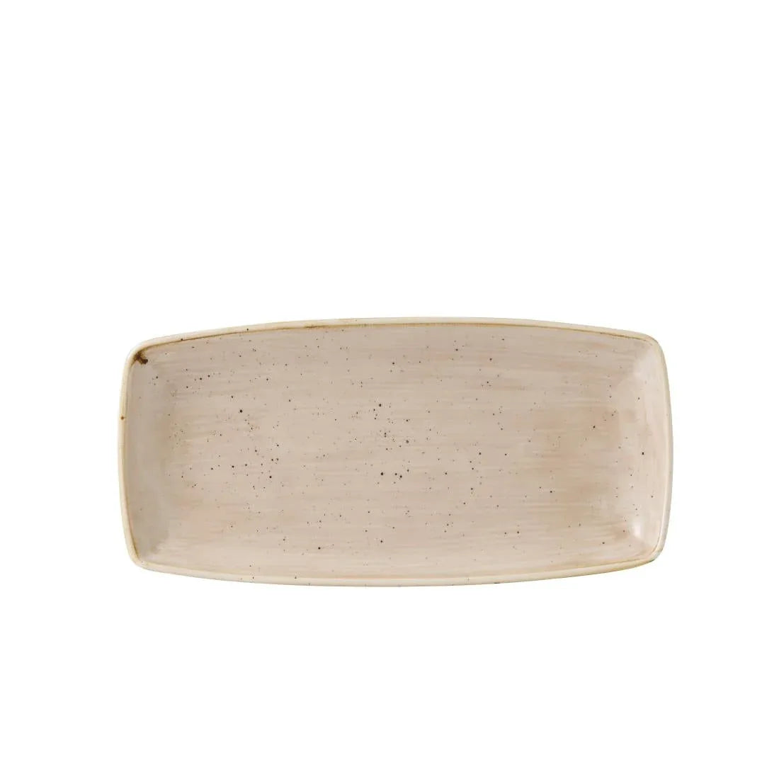 GR944 Churchill Stonecast Rectangular Plate Nutmeg Cream 145 x 295mm - JD Catering Equipment Solutions Ltd