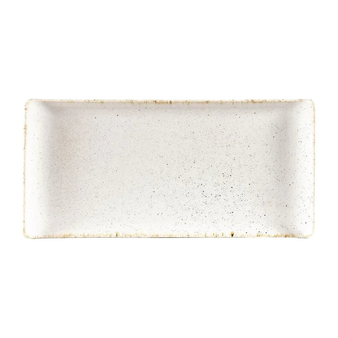 DW378 Churchill Stonecast Rectangular Plates Barley White 145 x 300mm - JD Catering Equipment Solutions Ltd