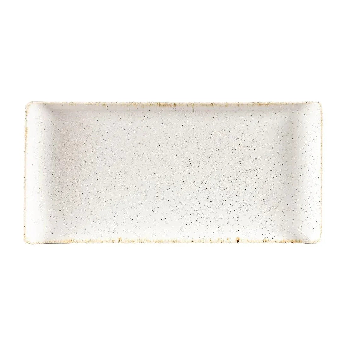 DW378 Churchill Stonecast Rectangular Plates Barley White 145 x 300mm - JD Catering Equipment Solutions Ltd
