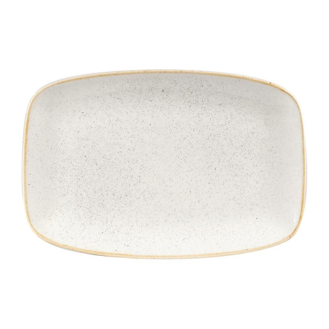 DW322 Churchill Stonecast Rectangular Plates Barley White 199 x 300mm - JD Catering Equipment Solutions Ltd