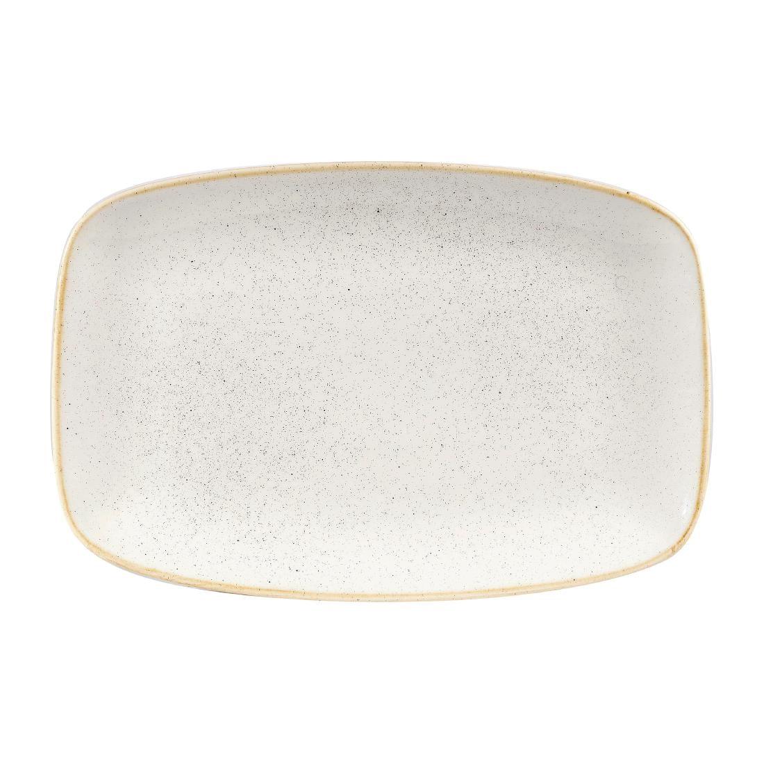 DW322 Churchill Stonecast Rectangular Plates Barley White 199 x 300mm - JD Catering Equipment Solutions Ltd