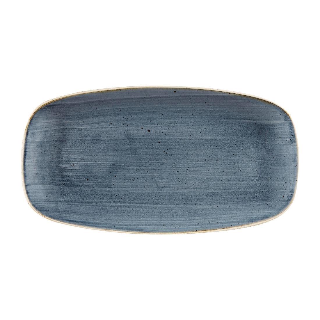 DW357 Churchill Stonecast Rectangular Plates Blueberry 189 x 355mm (Pack of 6) - JD Catering Equipment Solutions Ltd