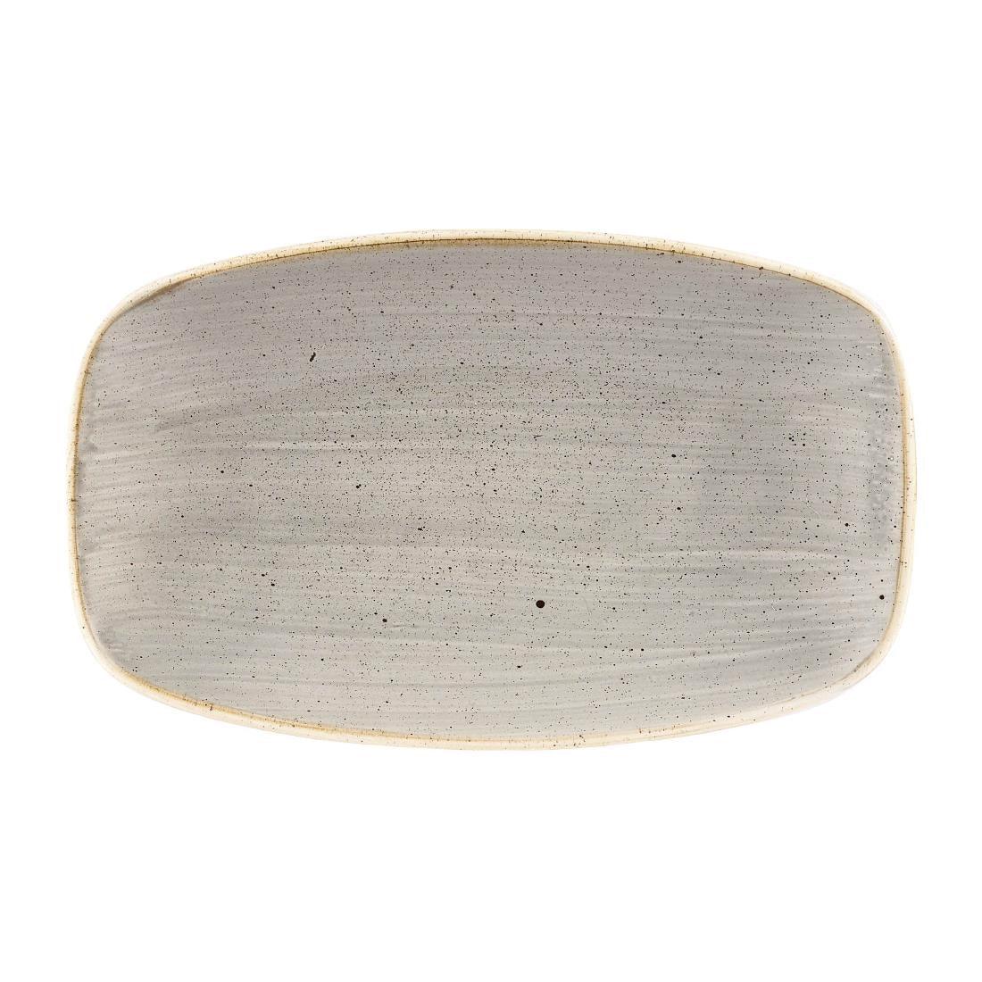 DW336 Churchill Stonecast Rectangular Plates Peppercorn Grey 121 x 200mm - JD Catering Equipment Solutions Ltd
