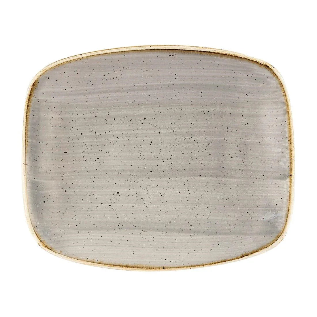 DW334 Churchill Stonecast Rectangular Plates Peppercorn Grey 157 x 237mm - JD Catering Equipment Solutions Ltd
