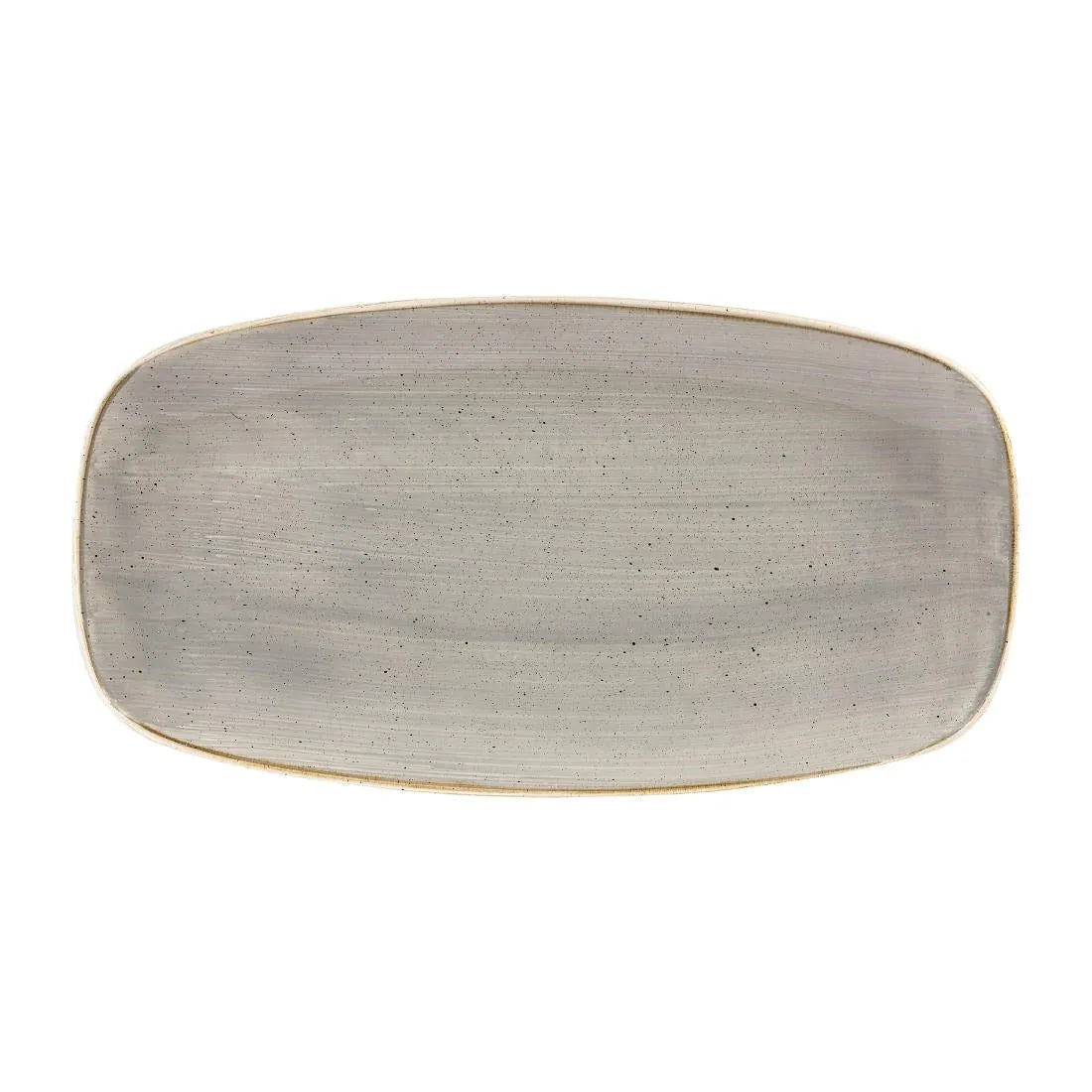 DW330 Churchill Stonecast Rectangular Plates Peppercorn Grey 189 x 355mm - JD Catering Equipment Solutions Ltd