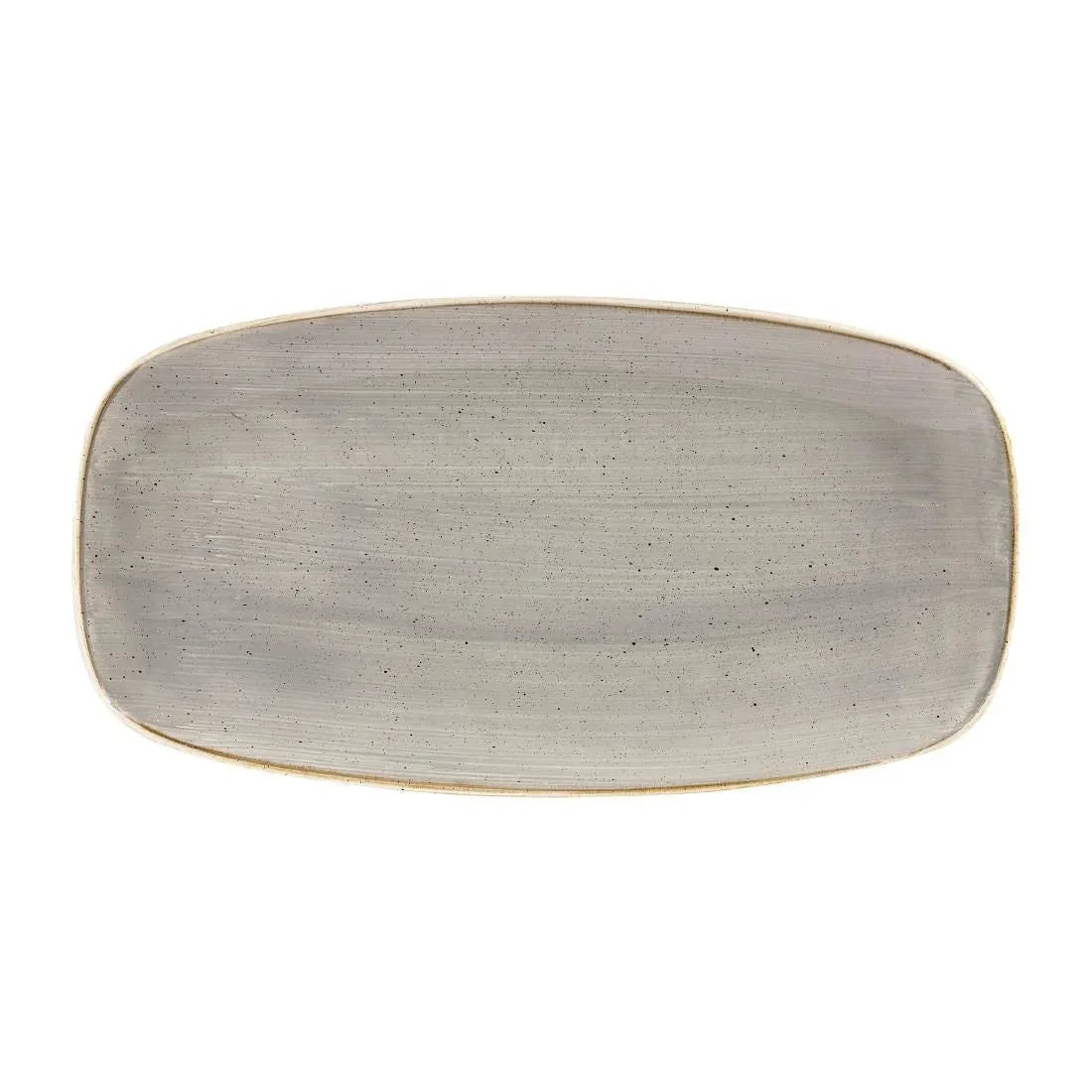 DW330 Churchill Stonecast Rectangular Plates Peppercorn Grey 189 x 355mm - JD Catering Equipment Solutions Ltd
