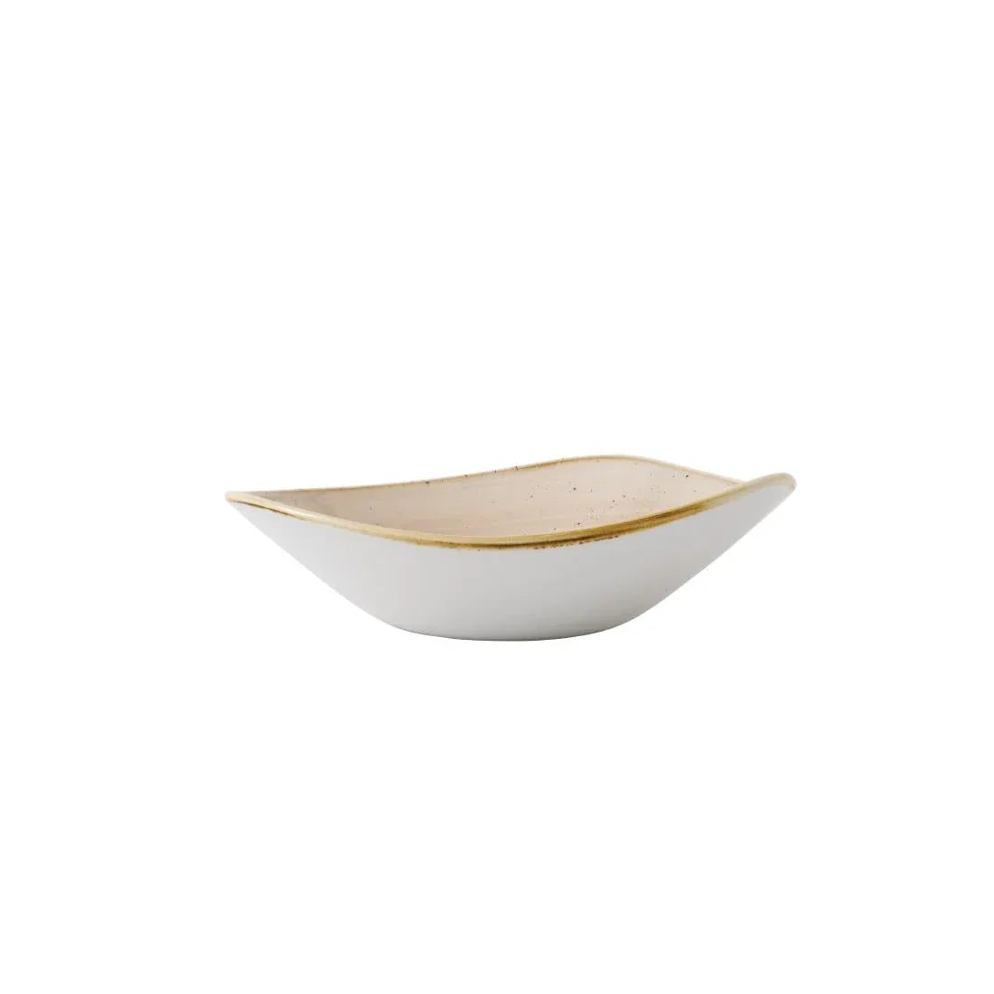 GR942 Churchill Stonecast Triangle Bowl Nutmeg Cream 235mm (Pack of 12) - JD Catering Equipment Solutions Ltd
