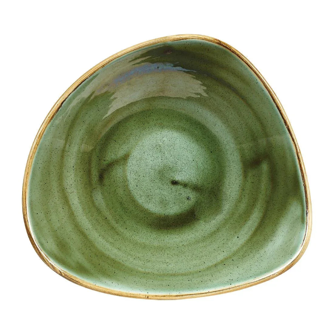 DY043 Churchill Stonecast Triangular Bowls Samphire Green 235mm (Pack of 12) - JD Catering Equipment Solutions Ltd