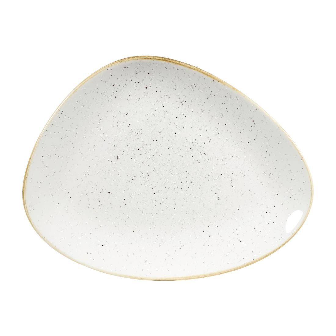 Churchill Stonecast Triangular Plates Barley White 265mm (Pack of 12)