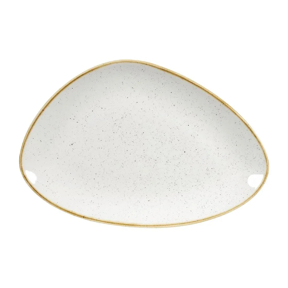 DY875 Churchill Stonecast Triangular Plates Barley White 304mm (Pack of 6) - JD Catering Equipment Solutions Ltd