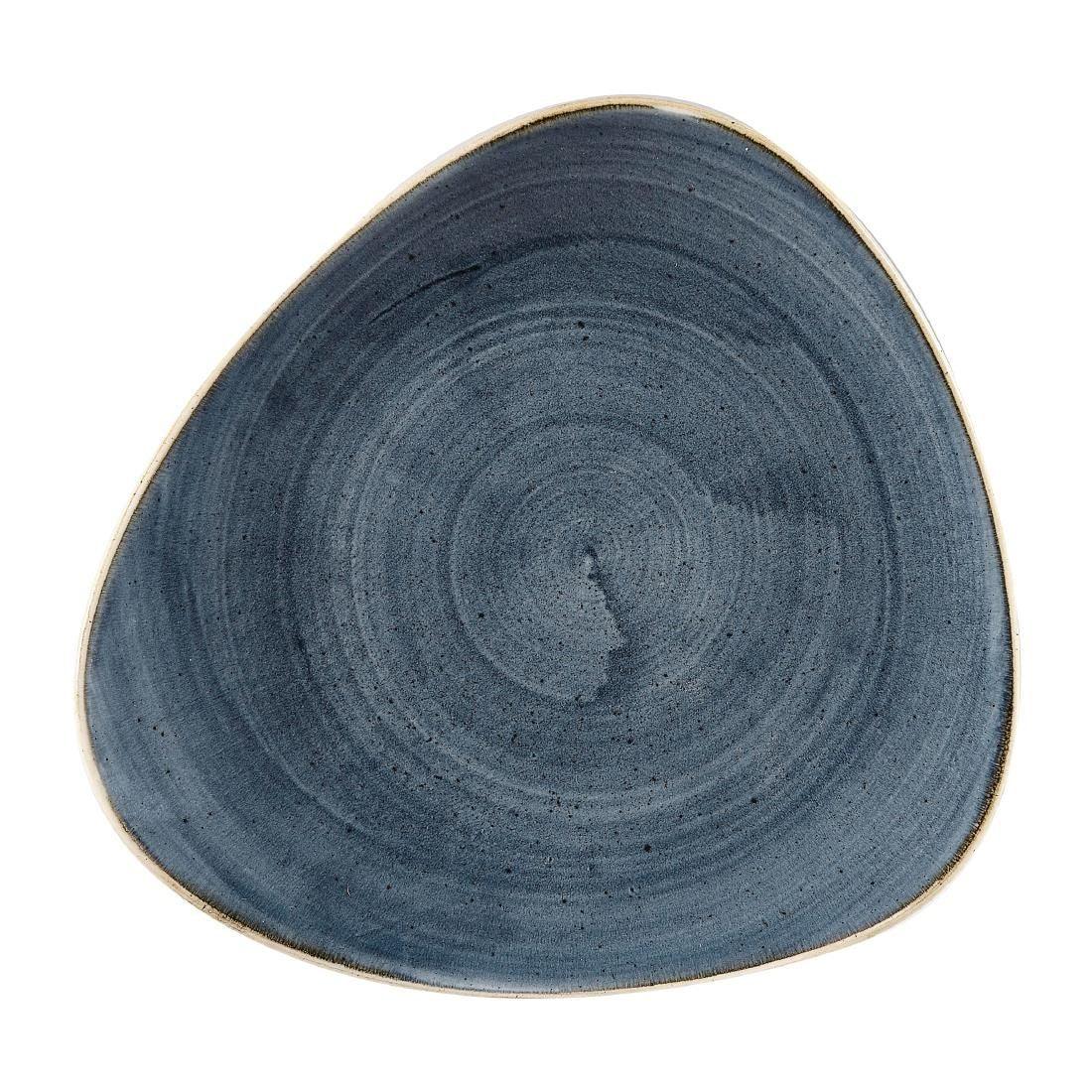 DW363 Churchill Stonecast Triangular Plates Blueberry 229mm (Pack of 12) - JD Catering Equipment Solutions Ltd