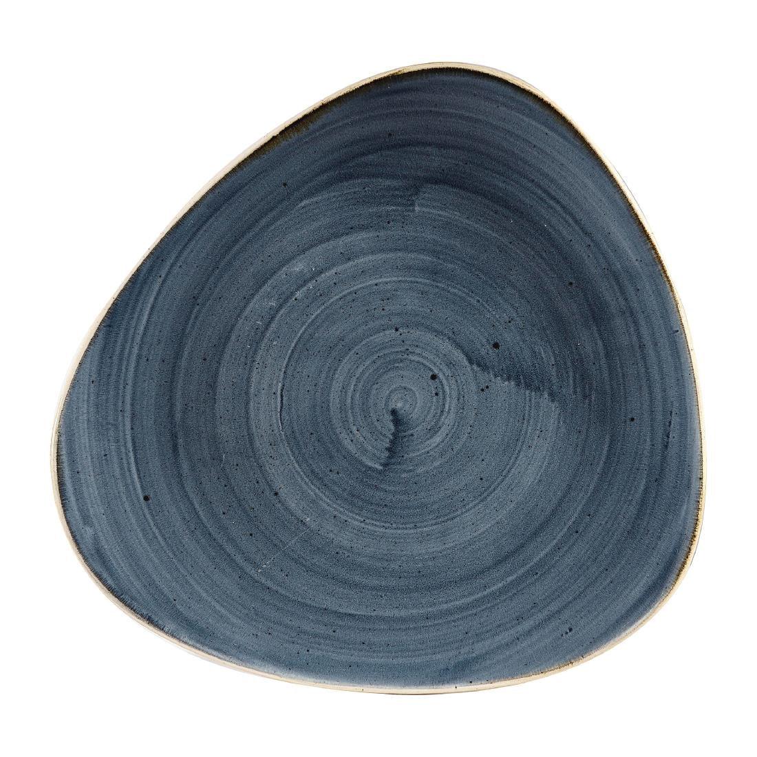 DW362 Churchill Stonecast Triangular Plates Blueberry 265mm (Pack of 12) - JD Catering Equipment Solutions Ltd