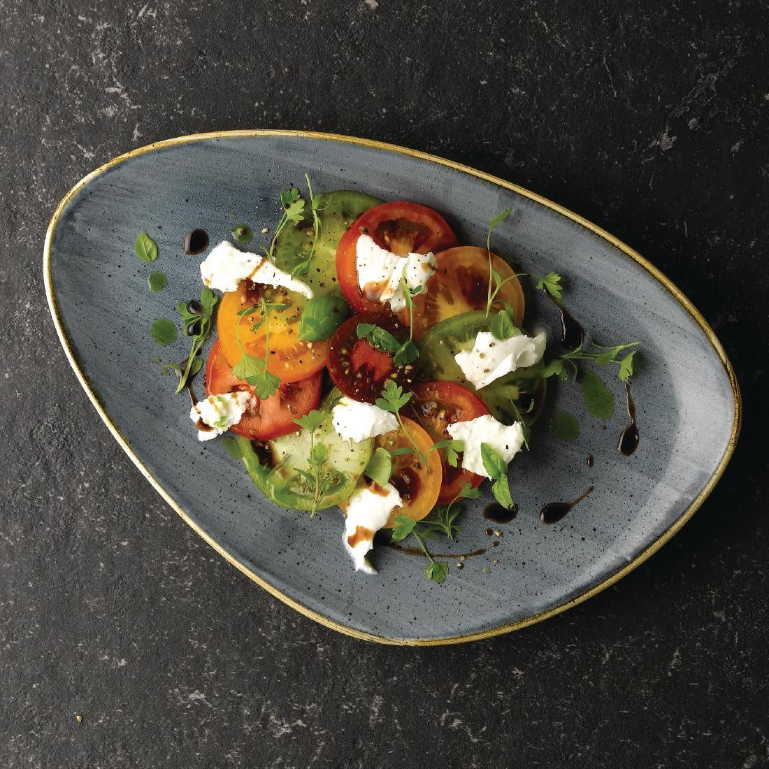 Churchill Stonecast Triangular Plates Blueberry 304mm (Pack of 6) JD Catering Equipment Solutions Ltd