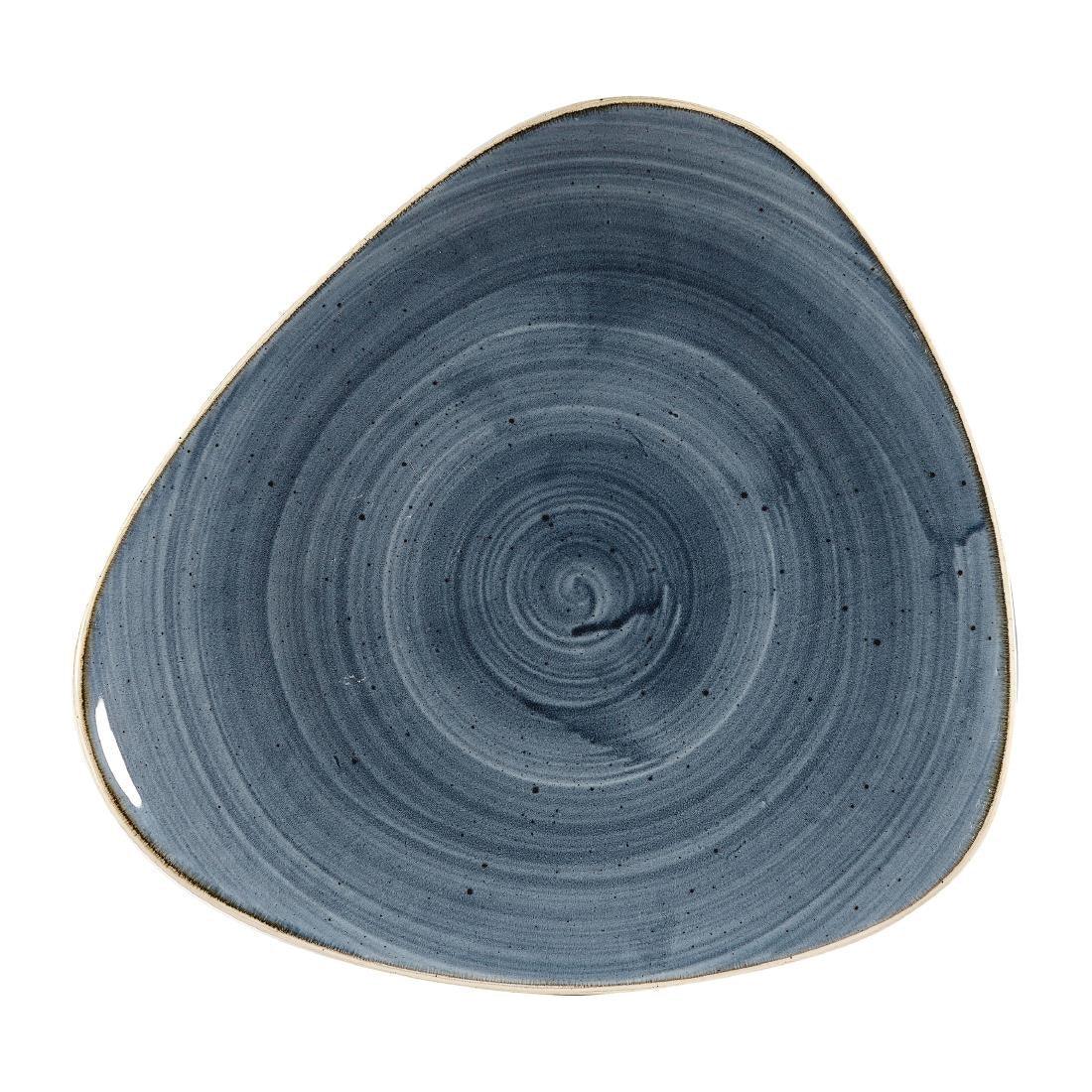 DW361 Churchill Stonecast Triangular Plates Blueberry 311mm (Pack of 6) - JD Catering Equipment Solutions Ltd