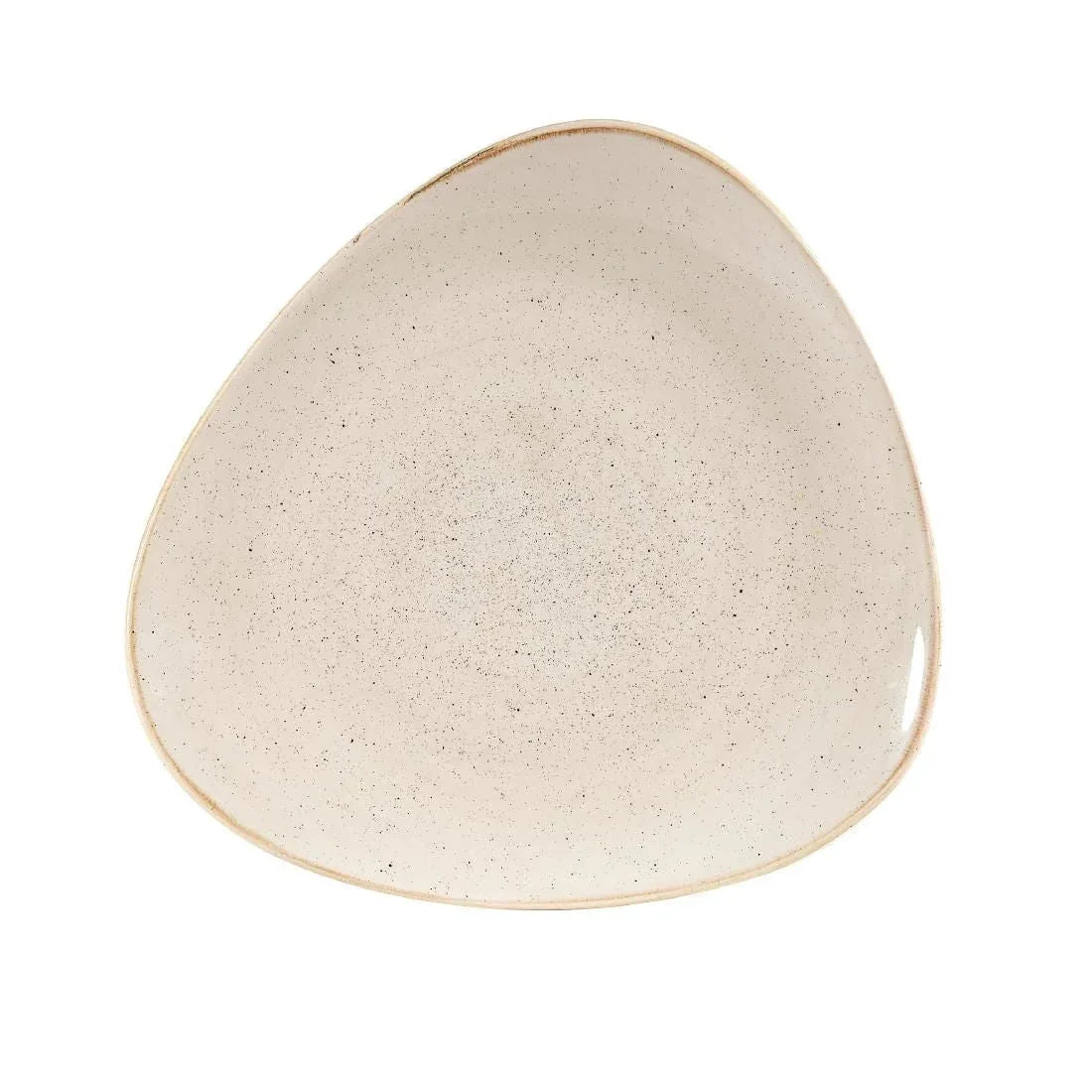 DW372 Churchill Stonecast Triangular Plates Nutmeg Cream 265mm (Pack of 12) - JD Catering Equipment Solutions Ltd