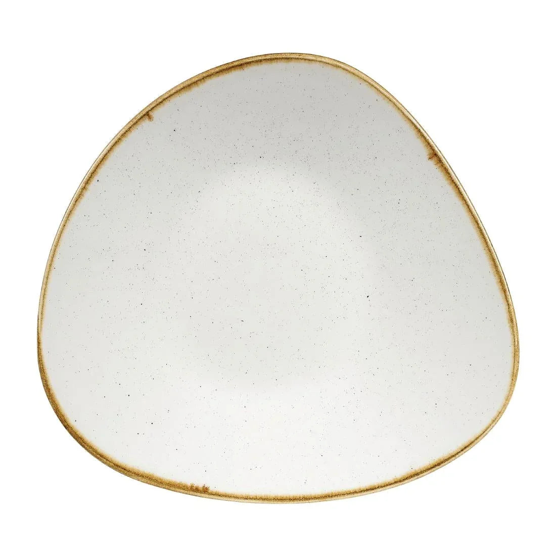 DY877 Churchill Stonecast Triangular Shallow Bowls Barley White 210mm - JD Catering Equipment Solutions Ltd