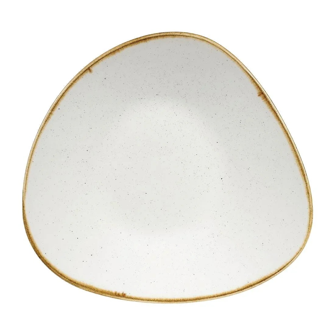 DY877 Churchill Stonecast Triangular Shallow Bowls Barley White 210mm - JD Catering Equipment Solutions Ltd