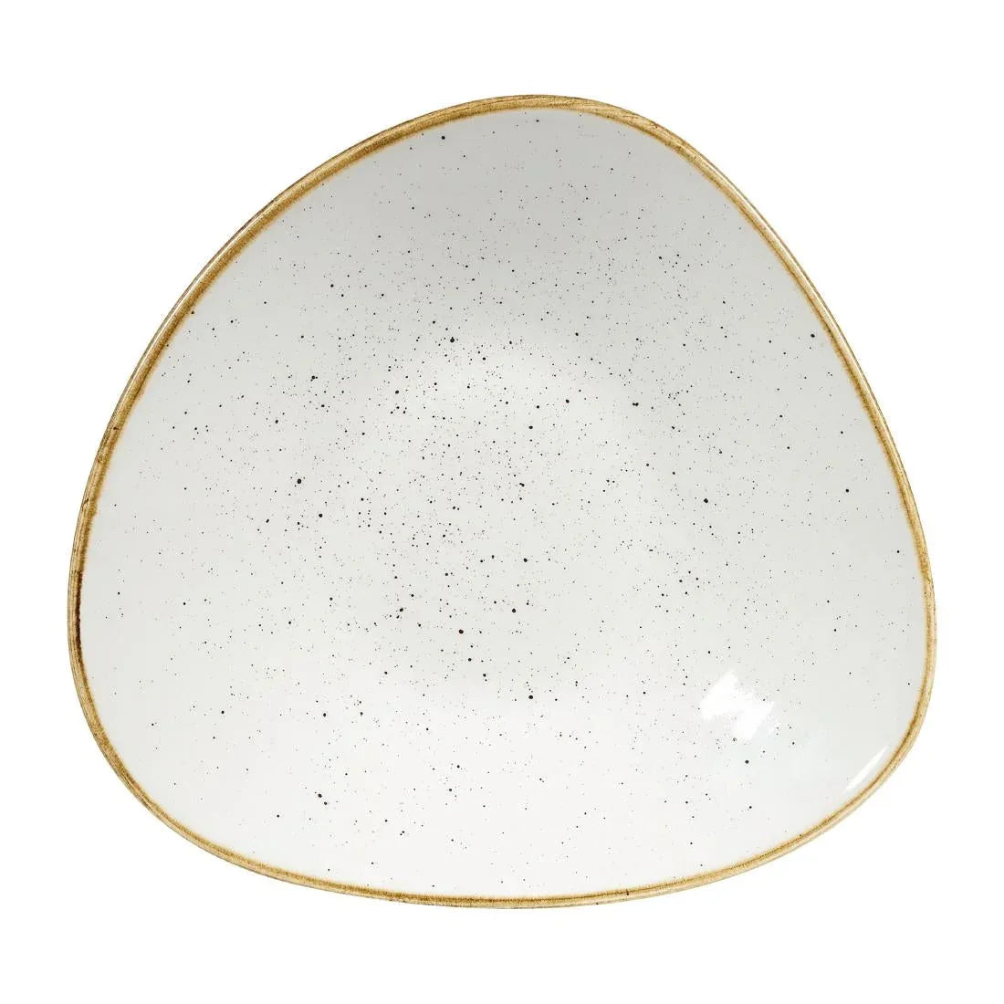 DY878 Churchill Stonecast Triangular Shallow Bowls Barley White 272mm - JD Catering Equipment Solutions Ltd