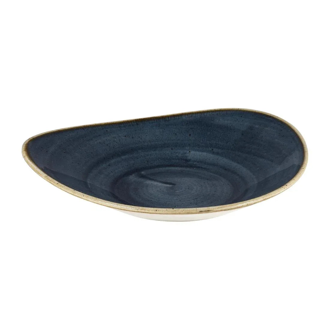 DY798 Churchill Stonecast Triangular Shallow Bowls Blueberry 210mm (Pack of 12) - JD Catering Equipment Solutions Ltd