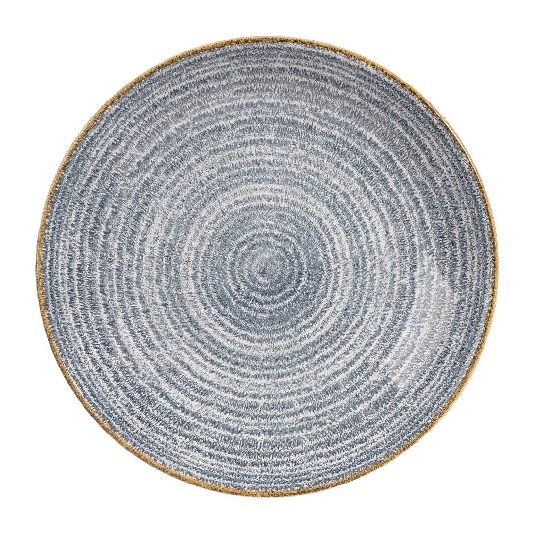 DS524 Churchill Studio Prints Homespun Coupe Bowls Slate Blue 248mm (Pack of 12) - JD Catering Equipment Solutions Ltd