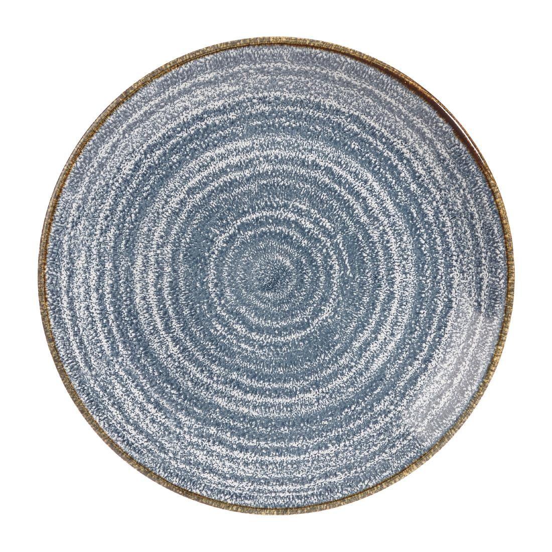 DS523 Churchill Studio Prints Homespun Coupe Plates Slate Blue 165mm (Pack of 12) - JD Catering Equipment Solutions Ltd