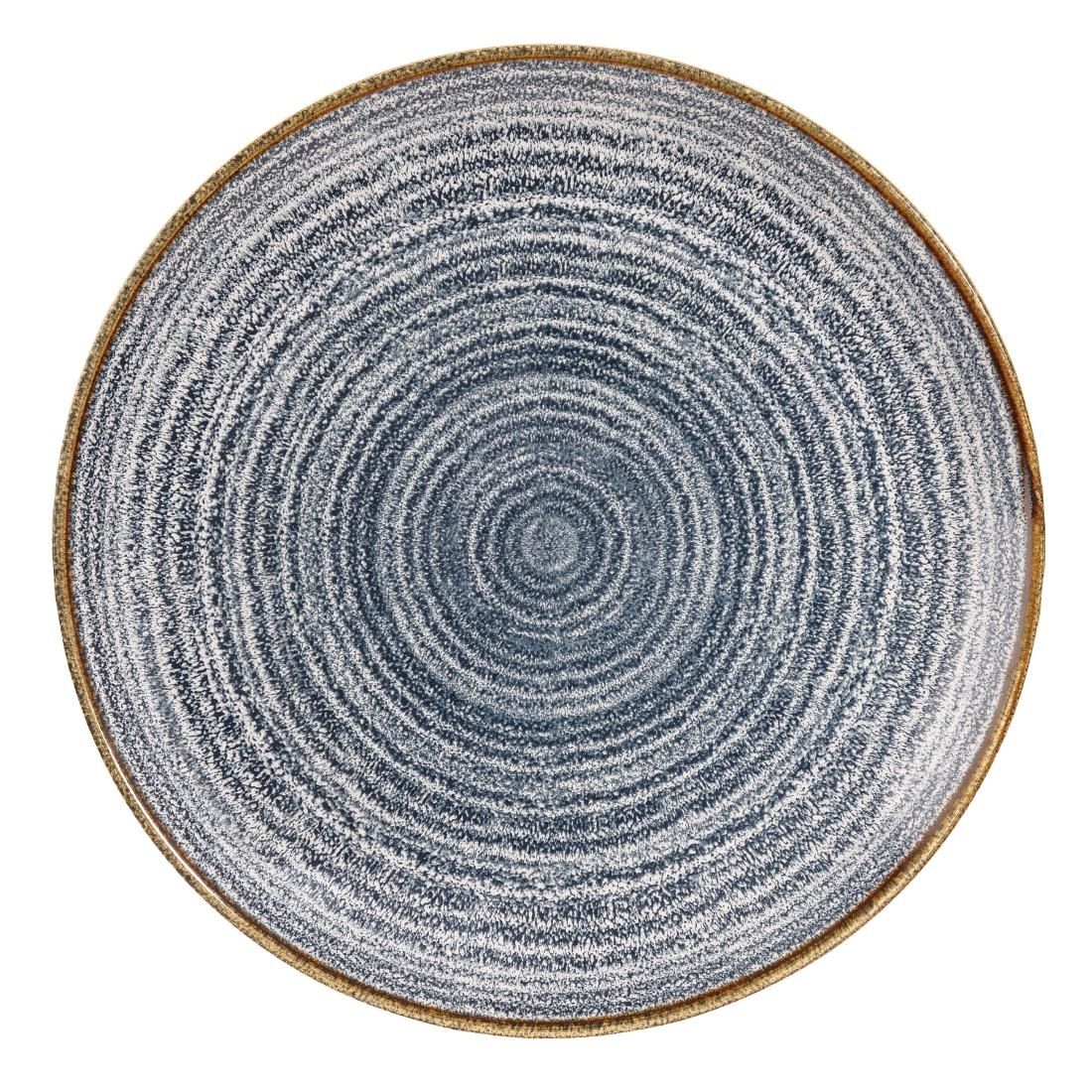 Churchill Studio Prints Homespun Coupe Plates Slate Blue 288mm (Pack of 12) JD Catering Equipment Solutions Ltd