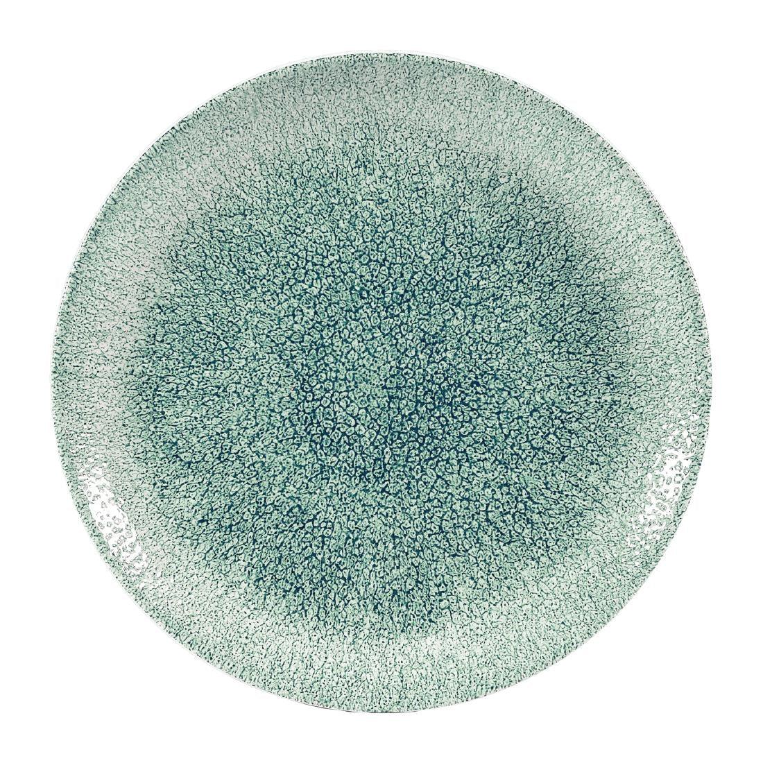 DW402 Churchill Studio Prints Raku Coupe Plates Jade Green 165mm (Pack of 12) - JD Catering Equipment Solutions Ltd
