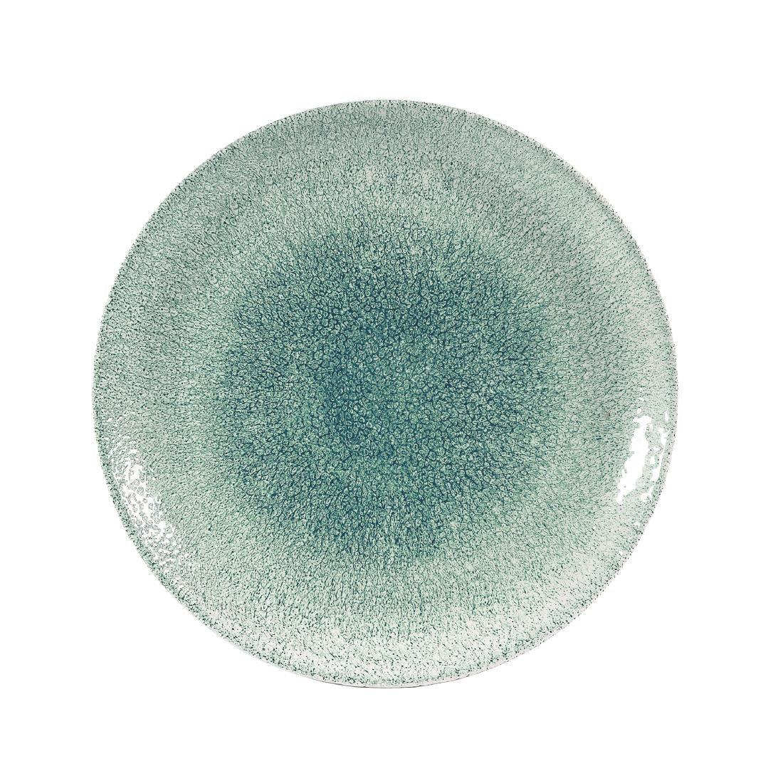 DW384 Churchill Studio Prints Raku Coupe Plates Jade Green 288mm (Pack of 12) - JD Catering Equipment Solutions Ltd
