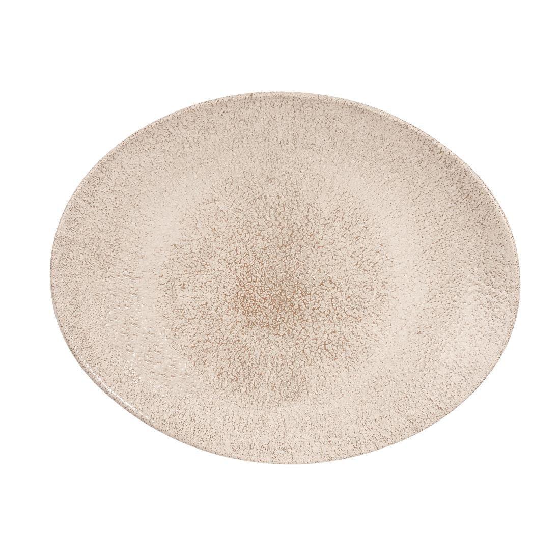 DS572 Churchill Studio Prints Raku Oval Coupe Plates Agate Grey 270mm (Pack of 12) - JD Catering Equipment Solutions Ltd