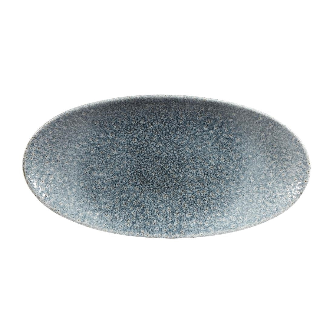 Churchill Studio Prints Raku Oval Plates Topaz Blue 299mm (Pack of 12) JD Catering Equipment Solutions Ltd