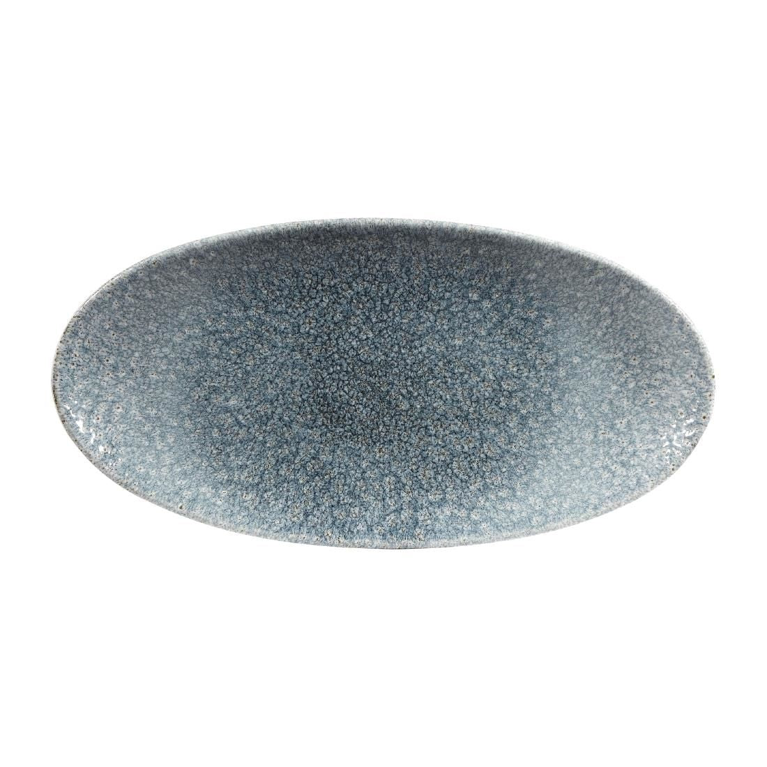 Churchill Studio Prints Raku Oval Plates Topaz Blue 299mm (Pack of 12) JD Catering Equipment Solutions Ltd