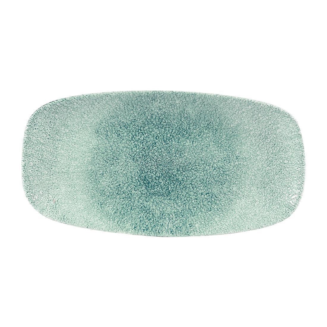DW405 Churchill Studio Prints Raku Rectangular Plates Jade Green 153 x 298mm - JD Catering Equipment Solutions Ltd